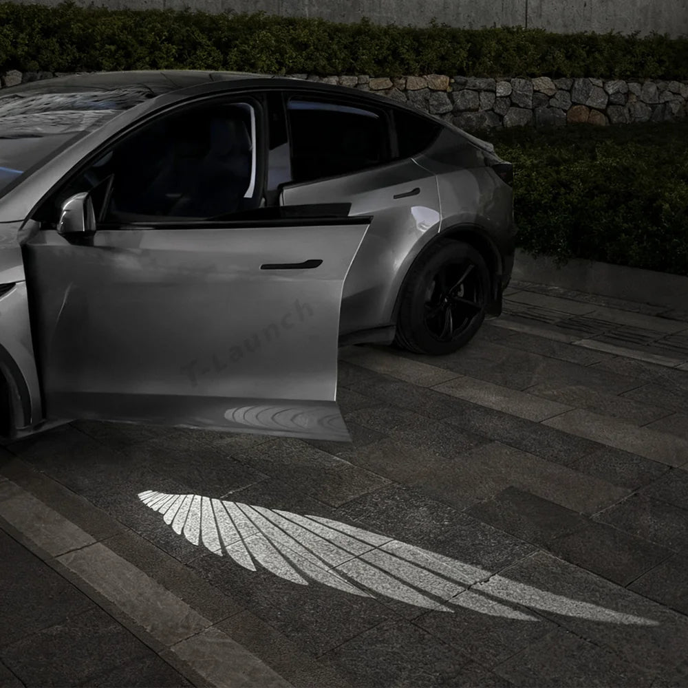 Angel Wing Side Mirror Welcome Projector Light for Tesla Model 3/Y (2017+) - T-Launch