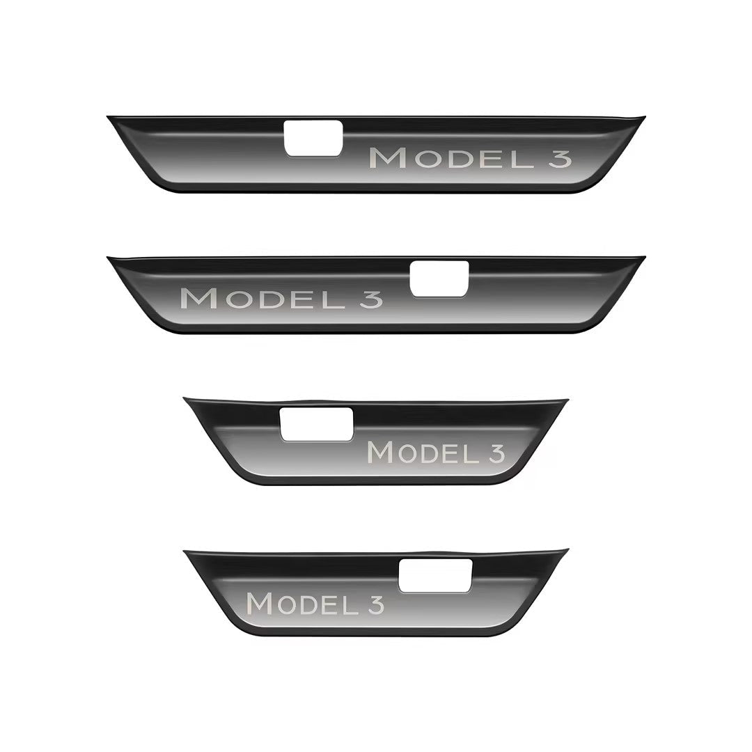 Anti-scratch Front Rear Door Sill Protector Cover for Tesla Model 3 Highland 2024+ - T-Launch