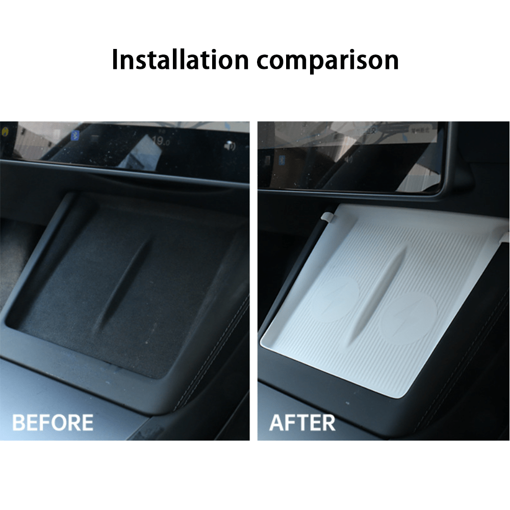 Anti-Slip Silicone Wireless Charging Pad for Tesla Model Y Juniper 2025+ - T-Launch