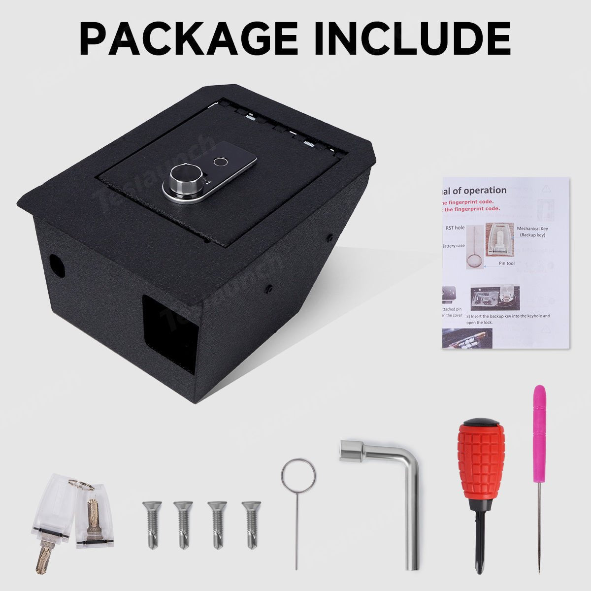 Anti-Theft Center Console Safe Lockbox for Tesla Cybertruck - T-Launch