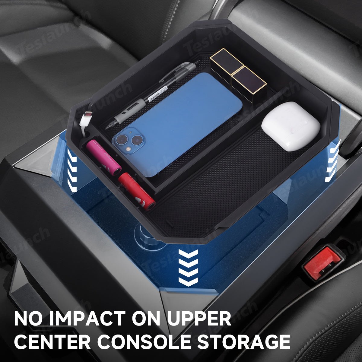 Anti-Theft Center Console Safe Lockbox for Tesla Cybertruck - T-Launch