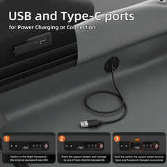 Anti-theft Travel Bag with Charging Port Access for Starlink Mini - T-Launch
