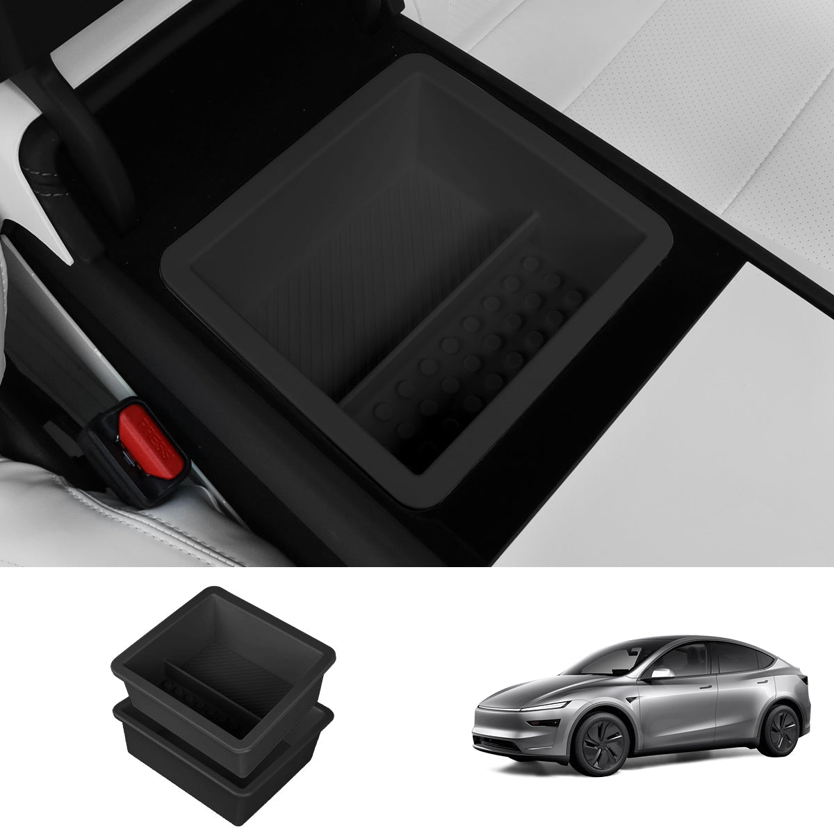 Armrest Organizer Tray for Tesla Model Y Juniper 2025+ - T-Launch