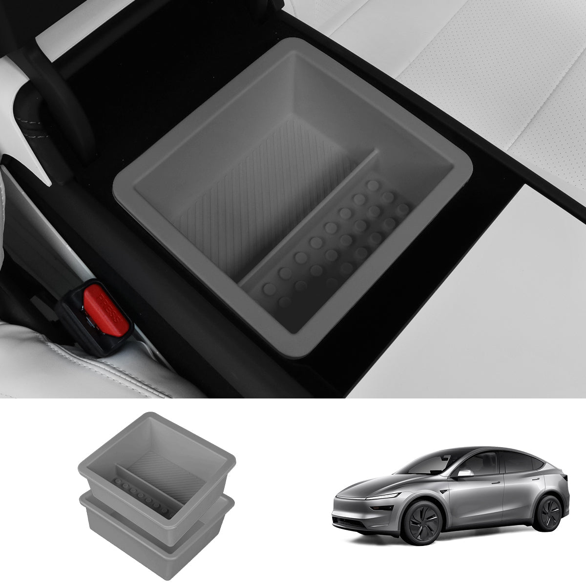 Armrest Organizer Tray for Tesla Model Y Juniper 2025+ - T-Launch