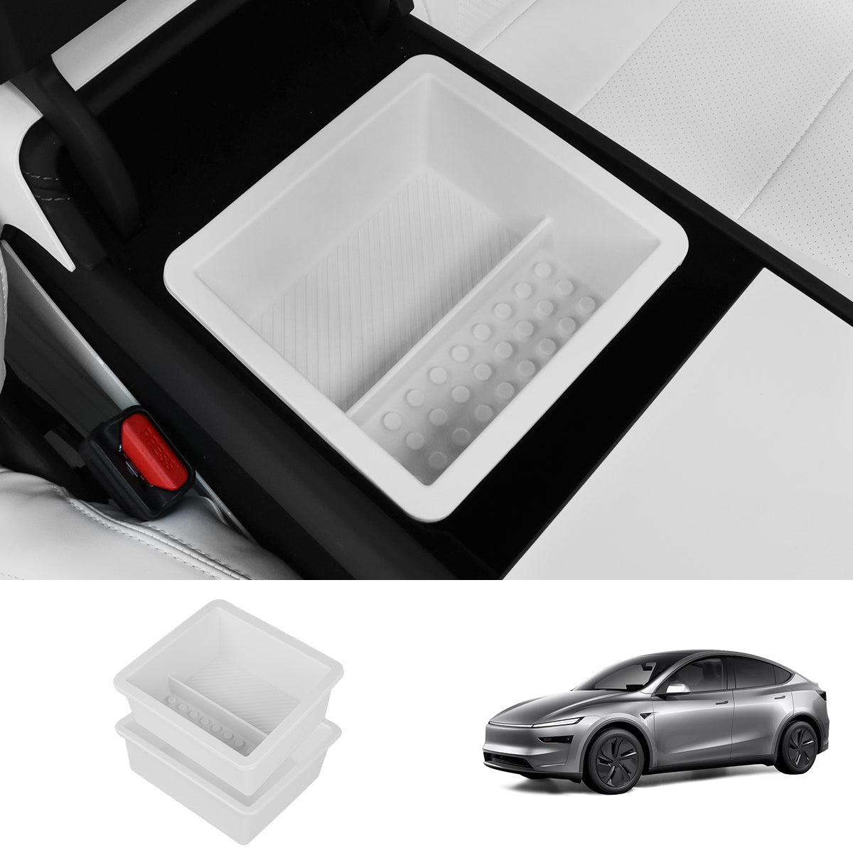 Armrest Organizer Tray for Tesla Model Y Juniper 2025+ - T-Launch