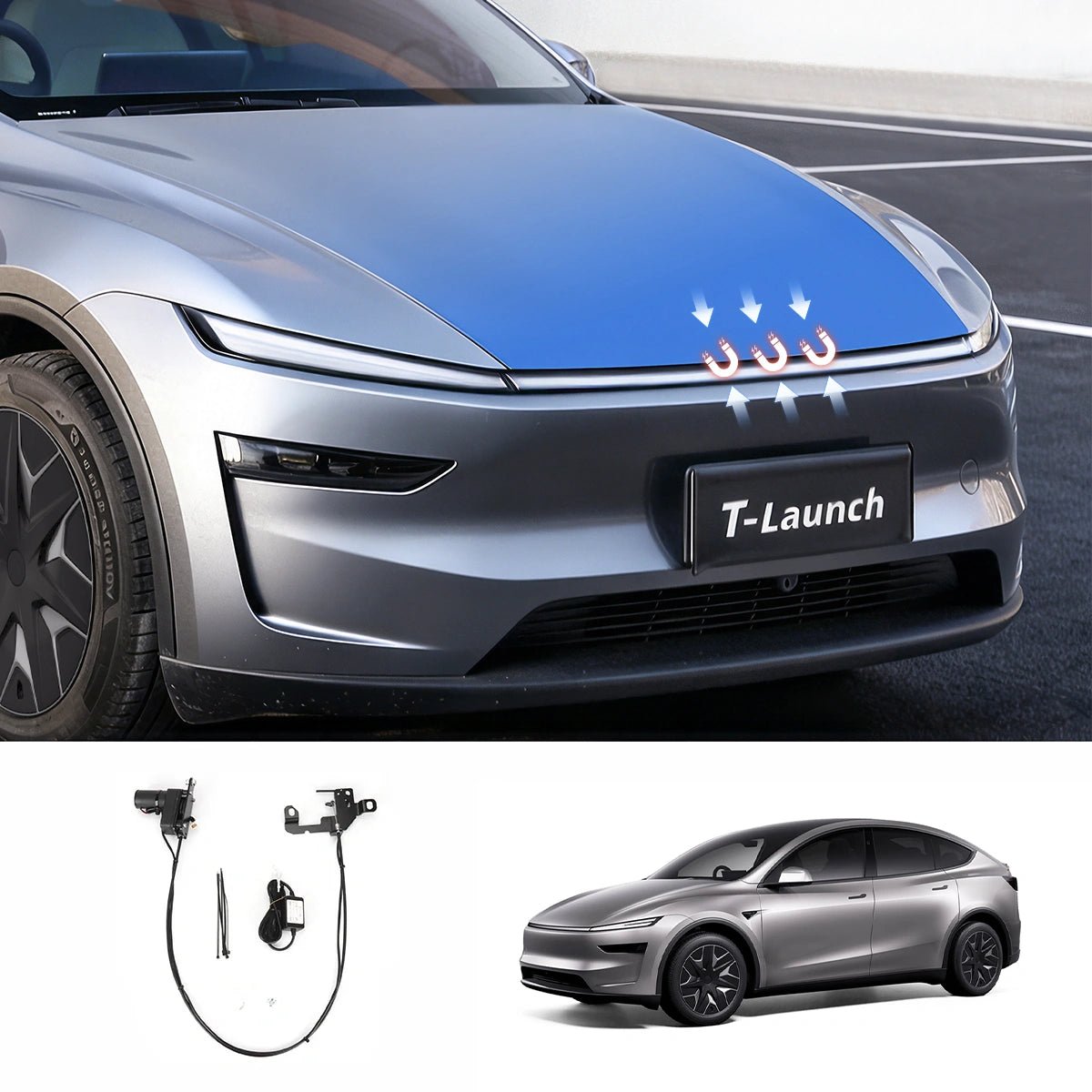 Automatic Soft-Close Electric Suction Frunk Lock Kit for Tesla Model 3 / Y / S / X (2019+) - T-Launch