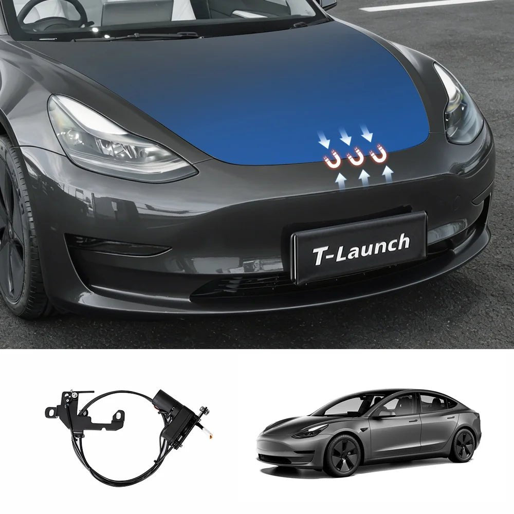 Automatic Soft-Close Electric Suction Frunk Lock Kit for Tesla Model 3 / Y / S / X (2019+) - T-Launch