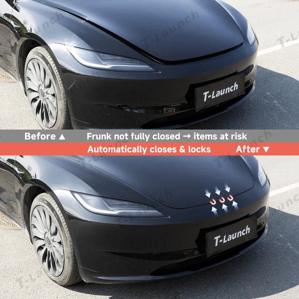 Automatic Soft-Close Electric Suction Frunk Lock Kit for Tesla Model 3 / Y / S / X (2019+) - T-Launch