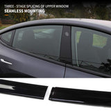 Model 3/Y Chrome Delete Kit pentru Tesla, Kit de acoperire negru mat lucios pentru Windows (10 buc) (2017-2023)