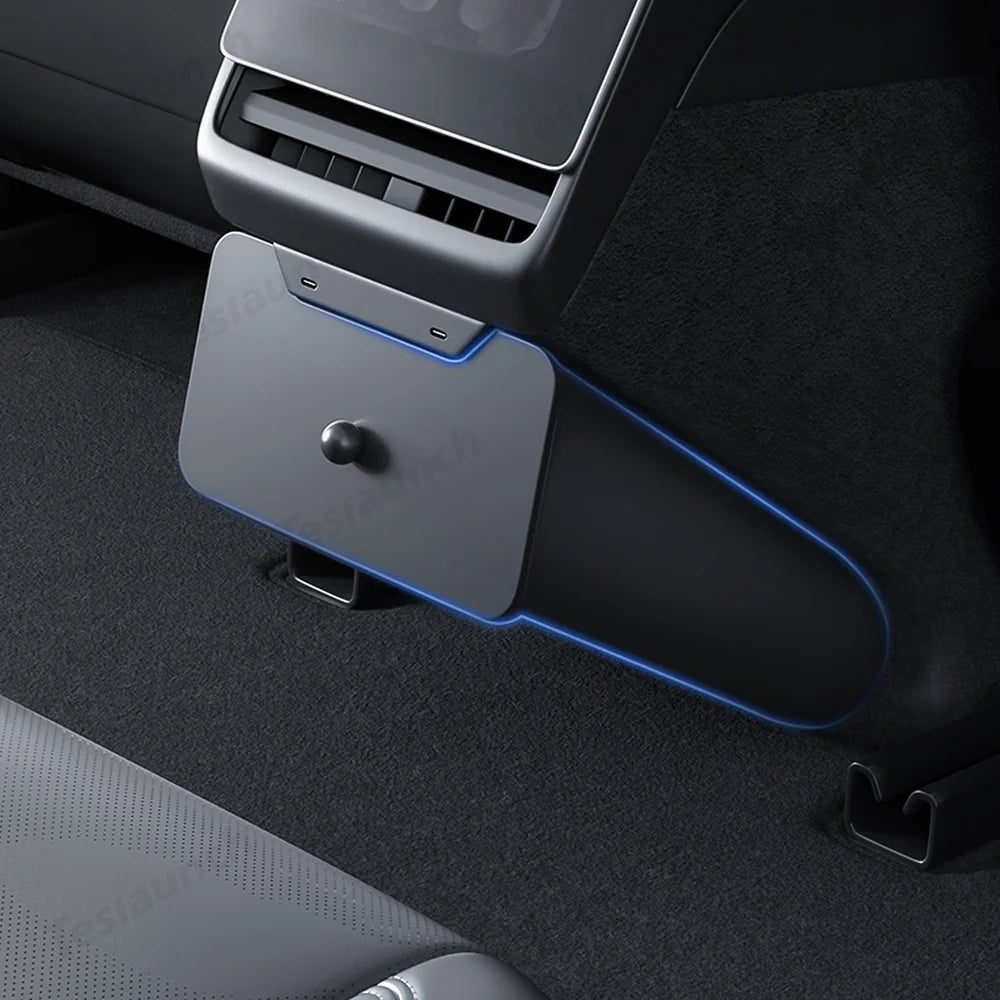 Backseat Magnetic Trash Can & Storage Box for Tesla Model Y Juniper 2025+ - T-Launch
