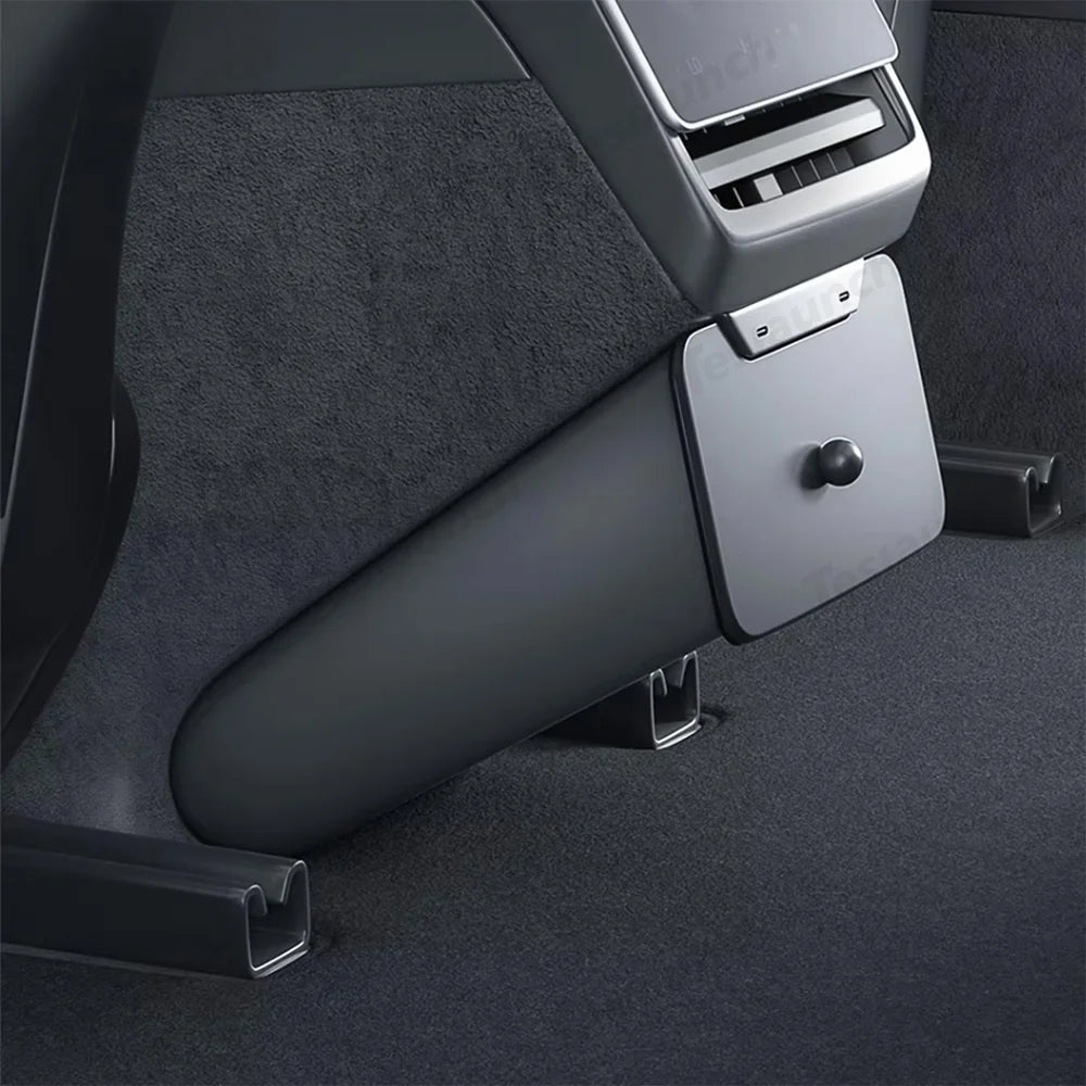 Backseat Magnetic Trash Can & Storage Box for Tesla Model Y Juniper 2025+ - T-Launch