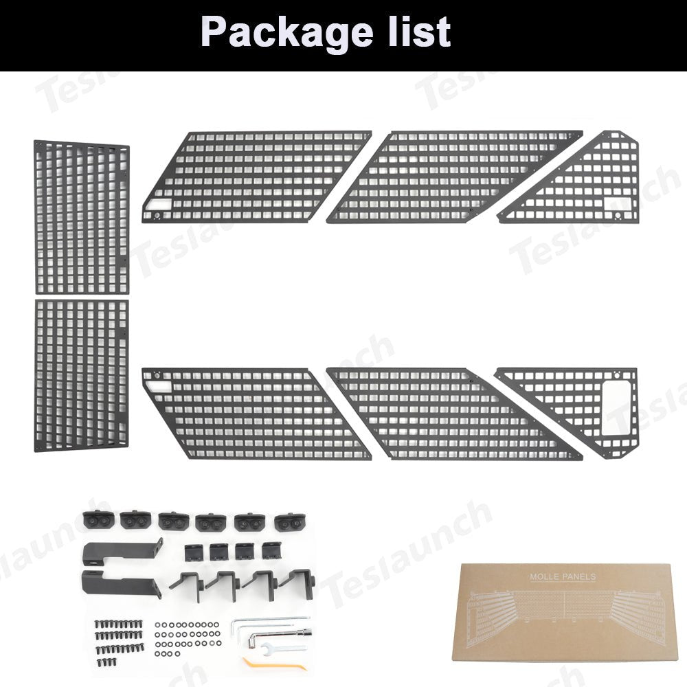 Bedside Molle Rack Panels For Cybertruck (8 PCS) - T-Launch