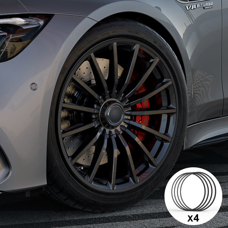 Black Aluminum Alloy Wheel Rim Protector- Fits All Cars - T-Launch