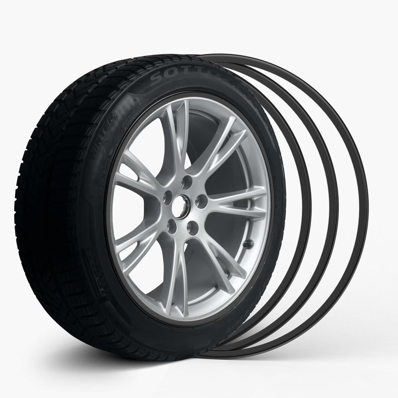 Black Aluminum Alloy Wheel Rim Protector- Fits All Cars - T-Launch