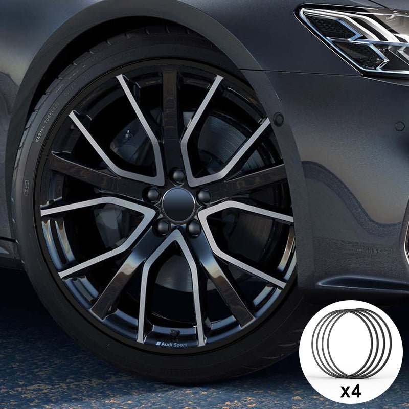 Black Aluminum Alloy Wheel Rim Protector- Fits All Cars - T-Launch