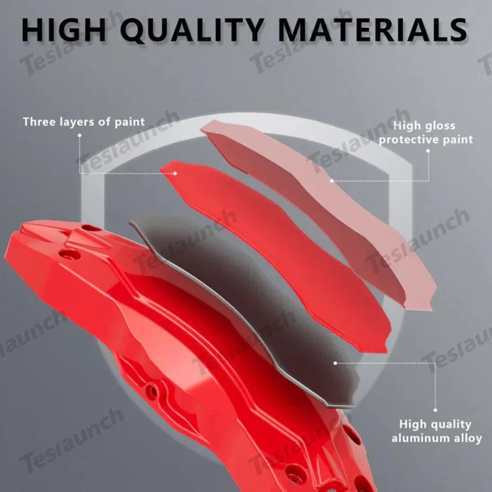 Brake Caliper Covers (4Pcs) for Tesla Model 3/Y/S/X/Cybertruck - T-Launch