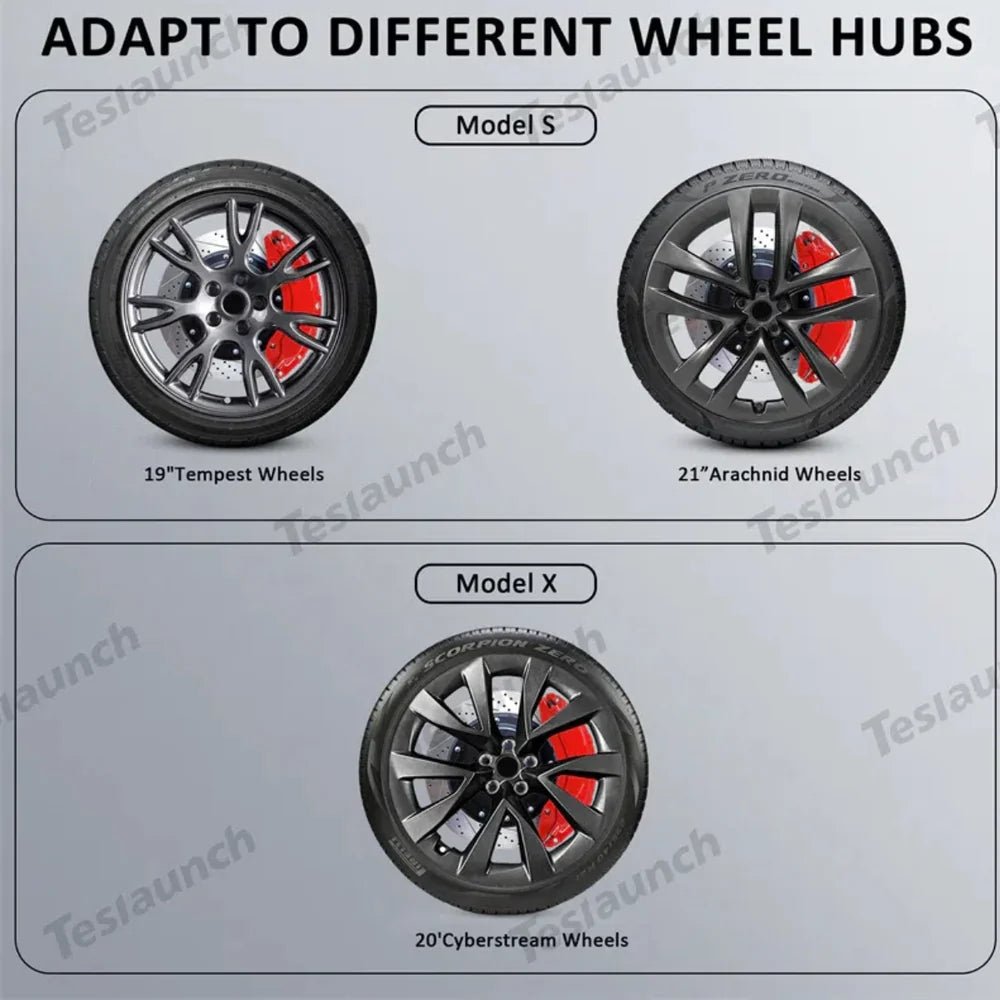 Brake Caliper Covers (4Pcs) for Tesla Model 3/Y/S/X/Cybertruck - T-Launch