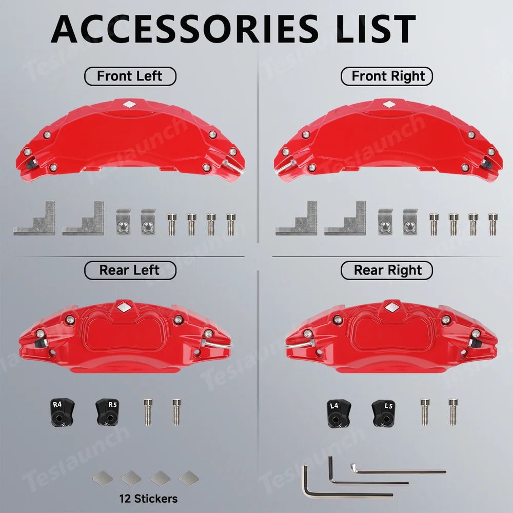 Brake Caliper Covers (4Pcs) for Tesla Model Y Juniper 2025+ - T-Launch