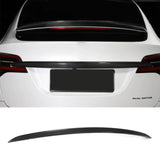 [Fibra de carbono real] Porta-malas Chrome Delete Applique Tailgate Trim For Tesla Model X 2021+ (No hole style)