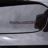 'Dual Motor' Decal Rear Trunk Emblem For Tesla All Model 3 Y S X (2012-2024)