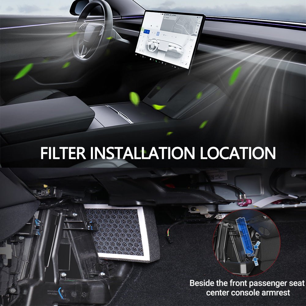 Cabin Air Filter & HEPA Filter with Activated Carbon for Tesla Model 3 - T-Launch