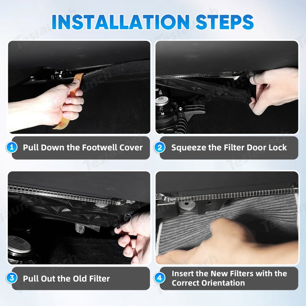 Cabin Air Filter & HEPA Filter with Activated Carbon for Tesla Model S 2012+ - T-Launch