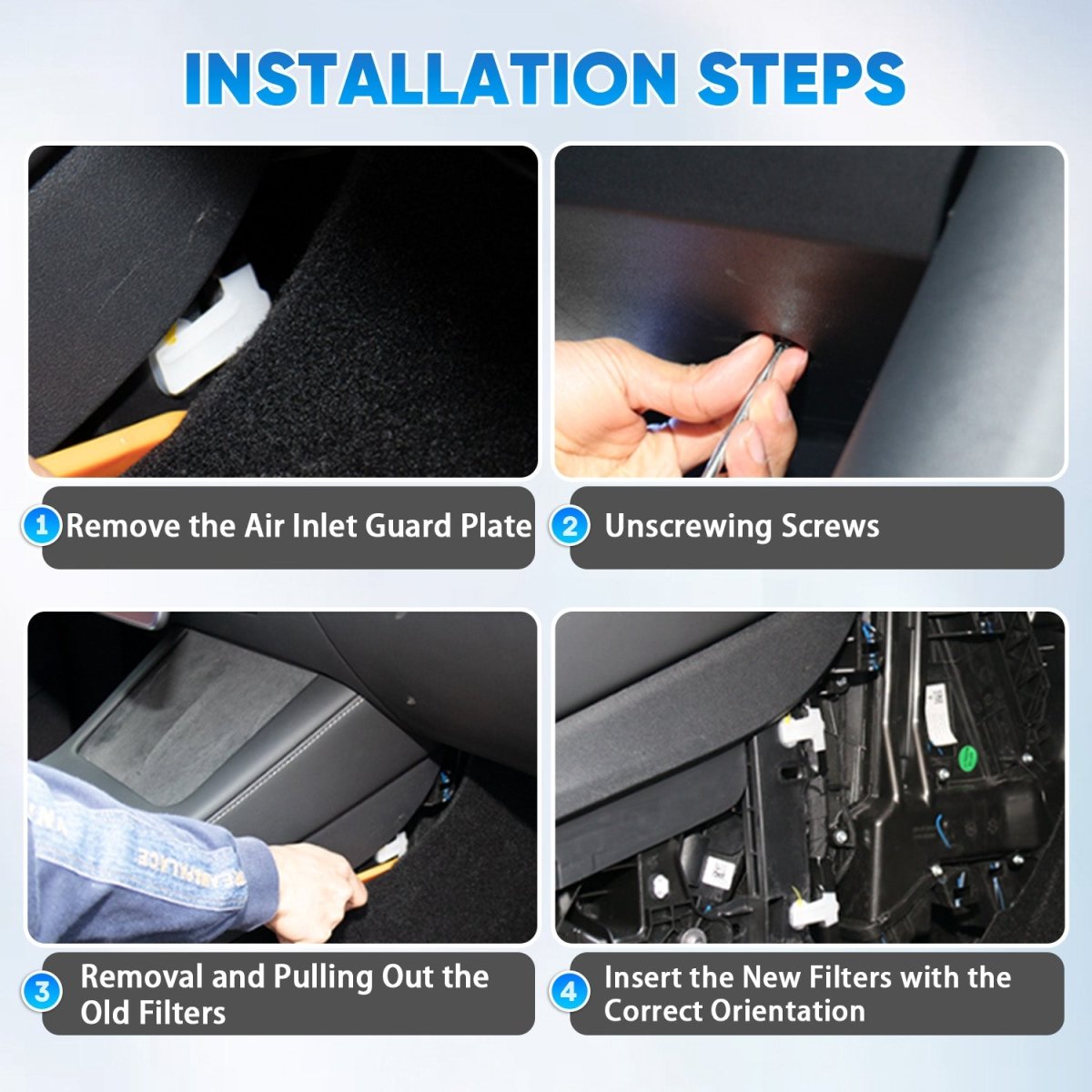 Cabin Air Filter & HEPA Filter with Activated Carbon for Tesla Model Y - T-Launch