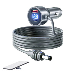 Car Cigarette Lighter DC Power Cable with Digital Voltage Display for Starlink Mini - T-Launch