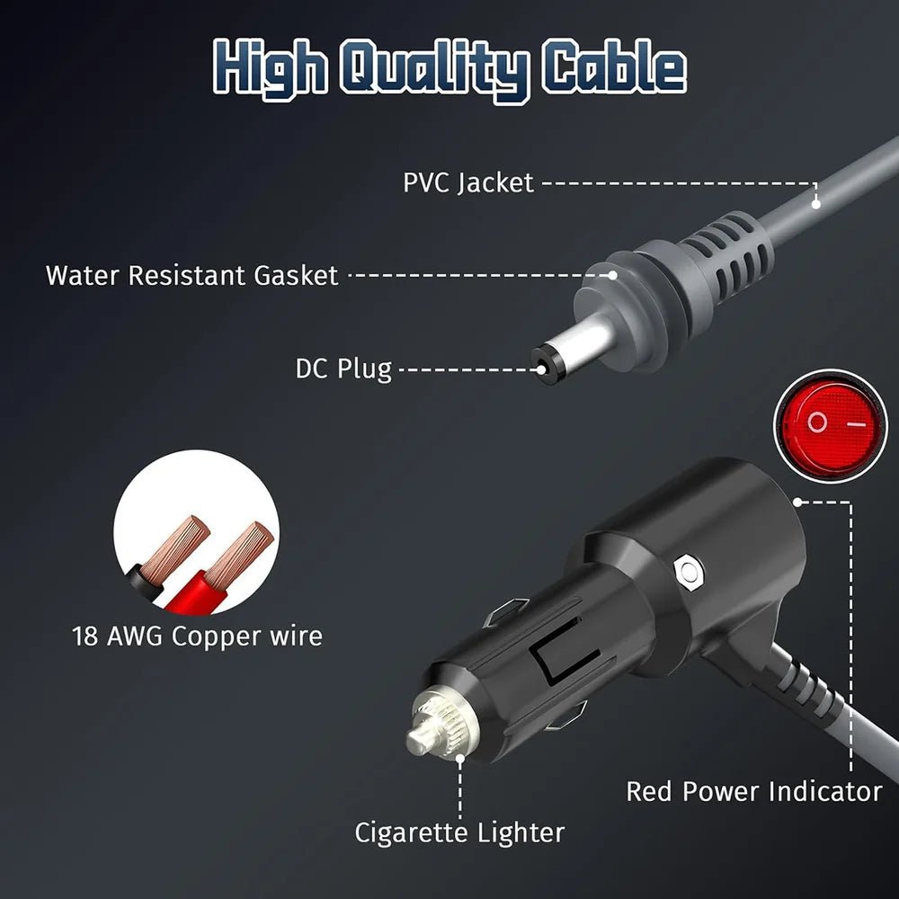 Car Cigarette Lighter DC Power Cable with Switch for Starlink Mini - T-Launch