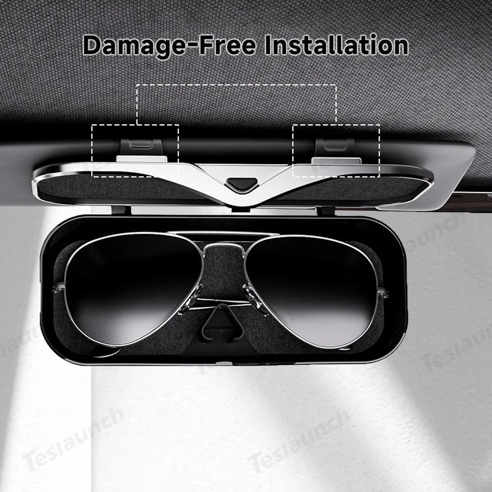 Car Sun Visor Glasses Storage Box – Universal Fit for All Cars - T-Launch