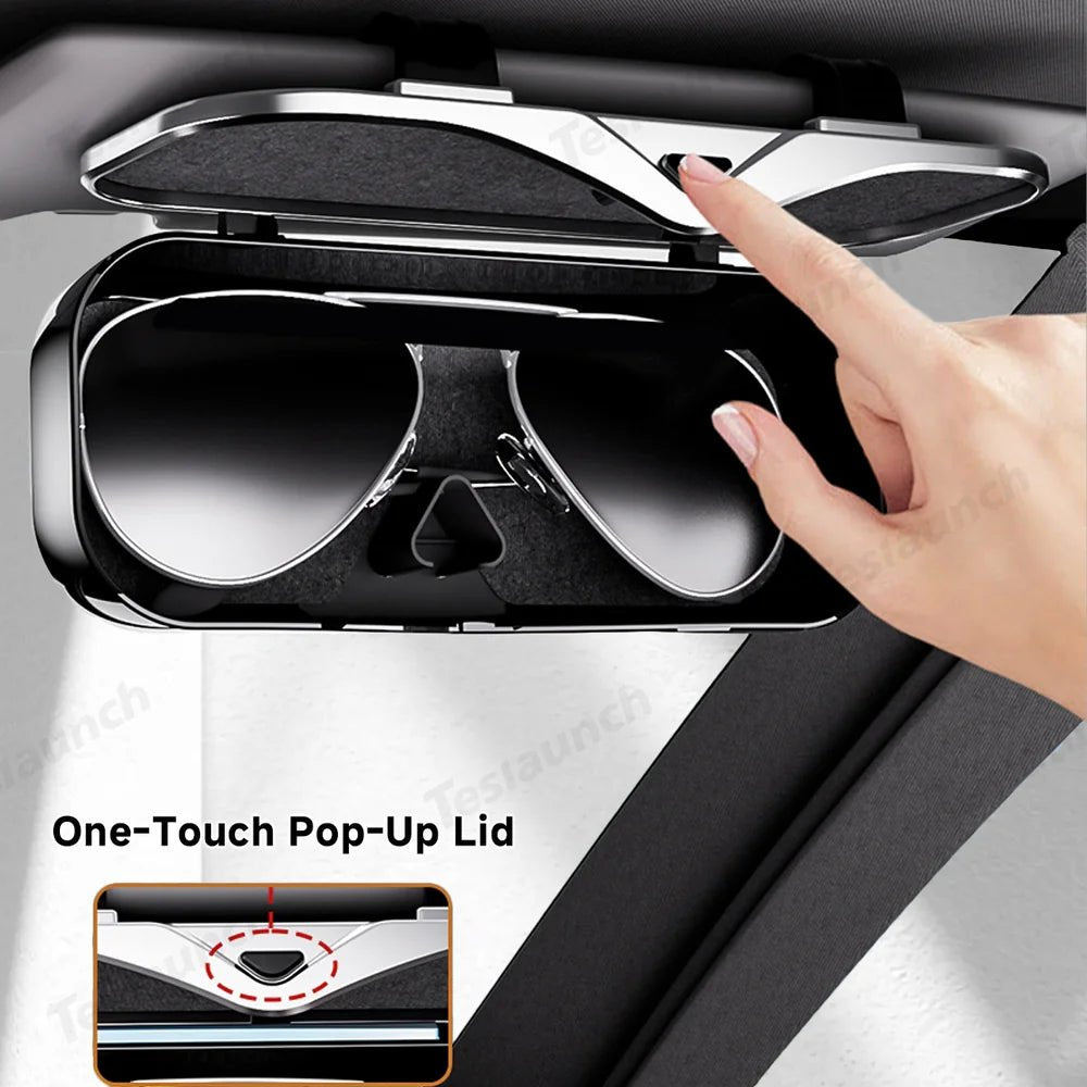 Car Sun Visor Glasses Storage Box – Universal Fit for All Cars - T-Launch