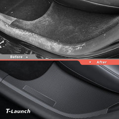 Carbon Fiber Color Door Sill Protector + Trunk Sill Protector for Tesla Model Y 2021-2024 - T-Launch
