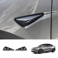 Carbon Fiber Pattern Turn Signal & Side Camera Covers (ABS) for Tesla Model Y Juniper 2025+ - T-Launch