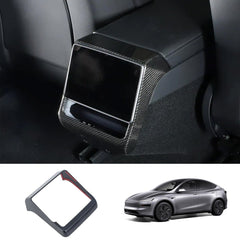 Carbon Fiber Rear AC Vent Cover (Carbon Fiber Pattern ABS) for Tesla Model Y Juniper 2025+ - T-Launch