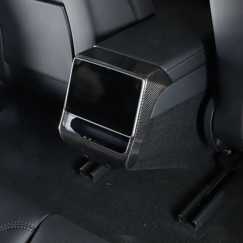 Carbon Fiber Rear AC Vent Cover (Carbon Fiber Pattern ABS) for Tesla Model Y Juniper 2025+ - T-Launch
