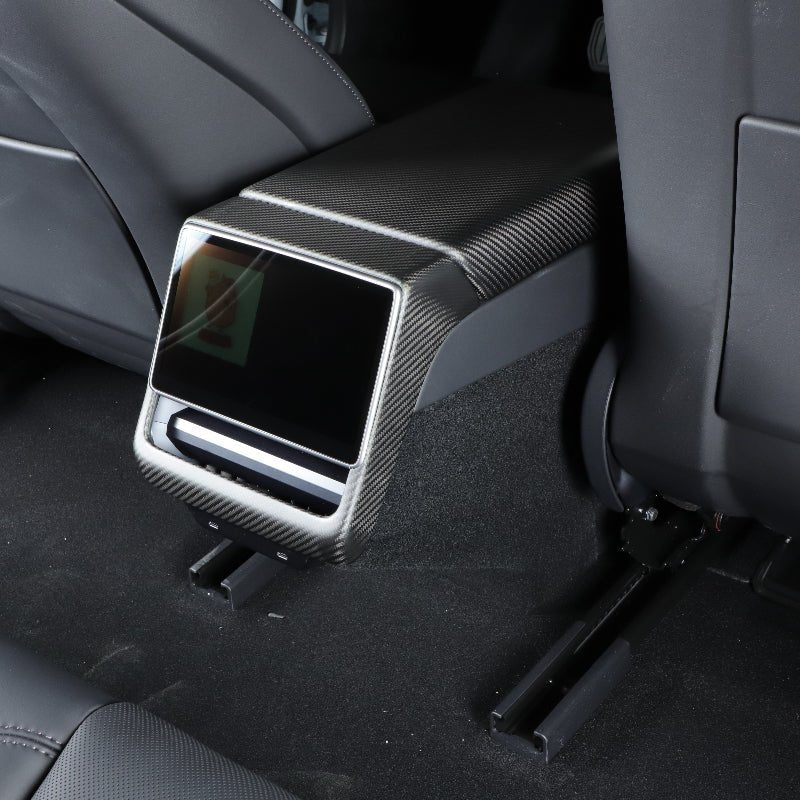 Carbon Fiber Rear AC Vent Cover (Carbon Fiber Pattern ABS) for Tesla Model Y Juniper 2025+ - T-Launch