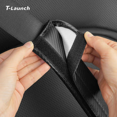 Carbon Fiber Style Seat Belt Shoulder Pad - Universal Fit for All Cars - T-Launch