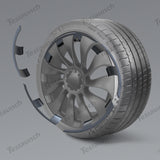 Model Y Rim Protector for 21'' Uberturbine Wheel Ultimate Beskyttelse oppfriskede hjul(4 pakke)