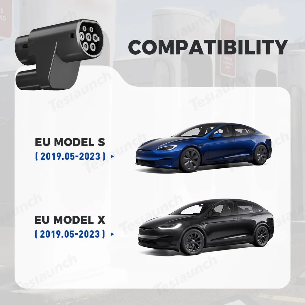CCS2 to Type 2 Adapter for European Tesla Model S/X （Not compatible with non-Tesla vehicles） - T-Launch