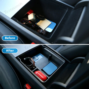 Center Console Organizer and Armrest Box for Tesla Model Y Juniper 2025+