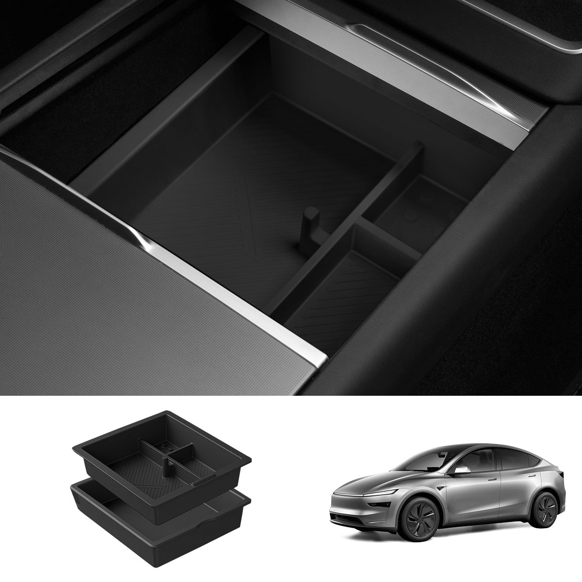 Center Console & Armrest Storage Box for Tesla Model Y Juniper 2025+ - T-Launch