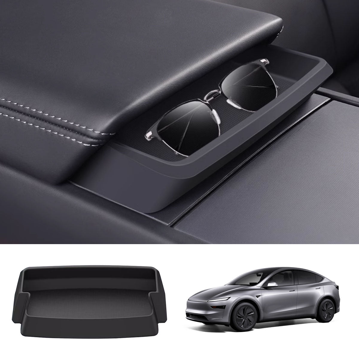 Center Console Armrest Sunglasses Storage Box for New Tesla Model Y Juniper 2025+ - T-Launch