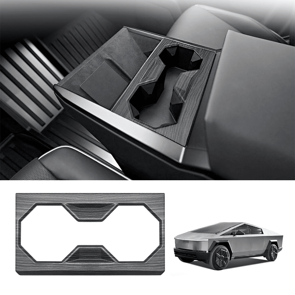 Center Console Cup Holder Frame Trim Cover Panel for Cybertruck - T-Launch