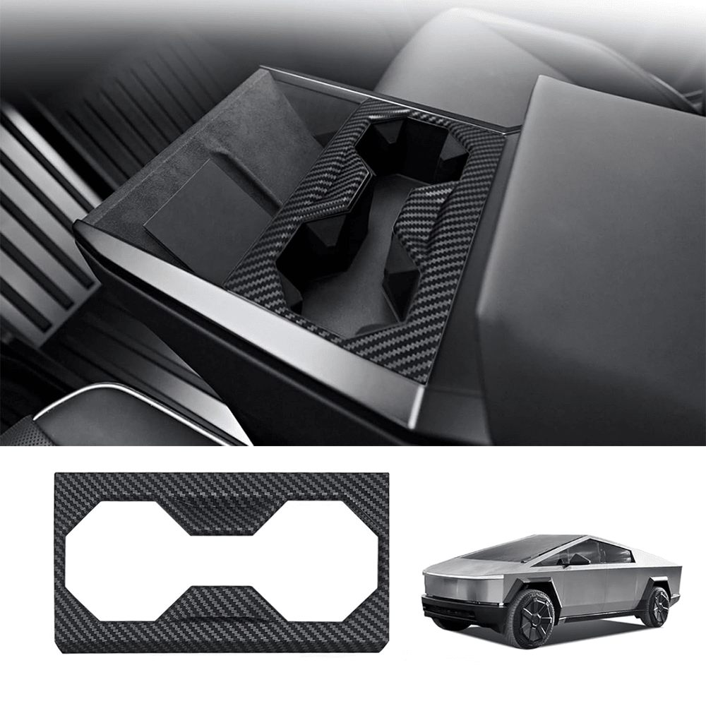 Center Console Cup Holder Frame Trim Cover Panel for Cybertruck - T-Launch