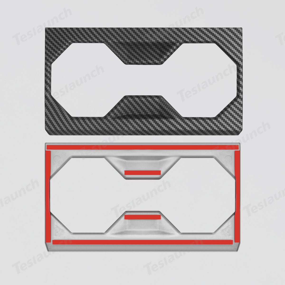 Center Console Cup Holder Frame Trim Cover Panel for Cybertruck - T-Launch