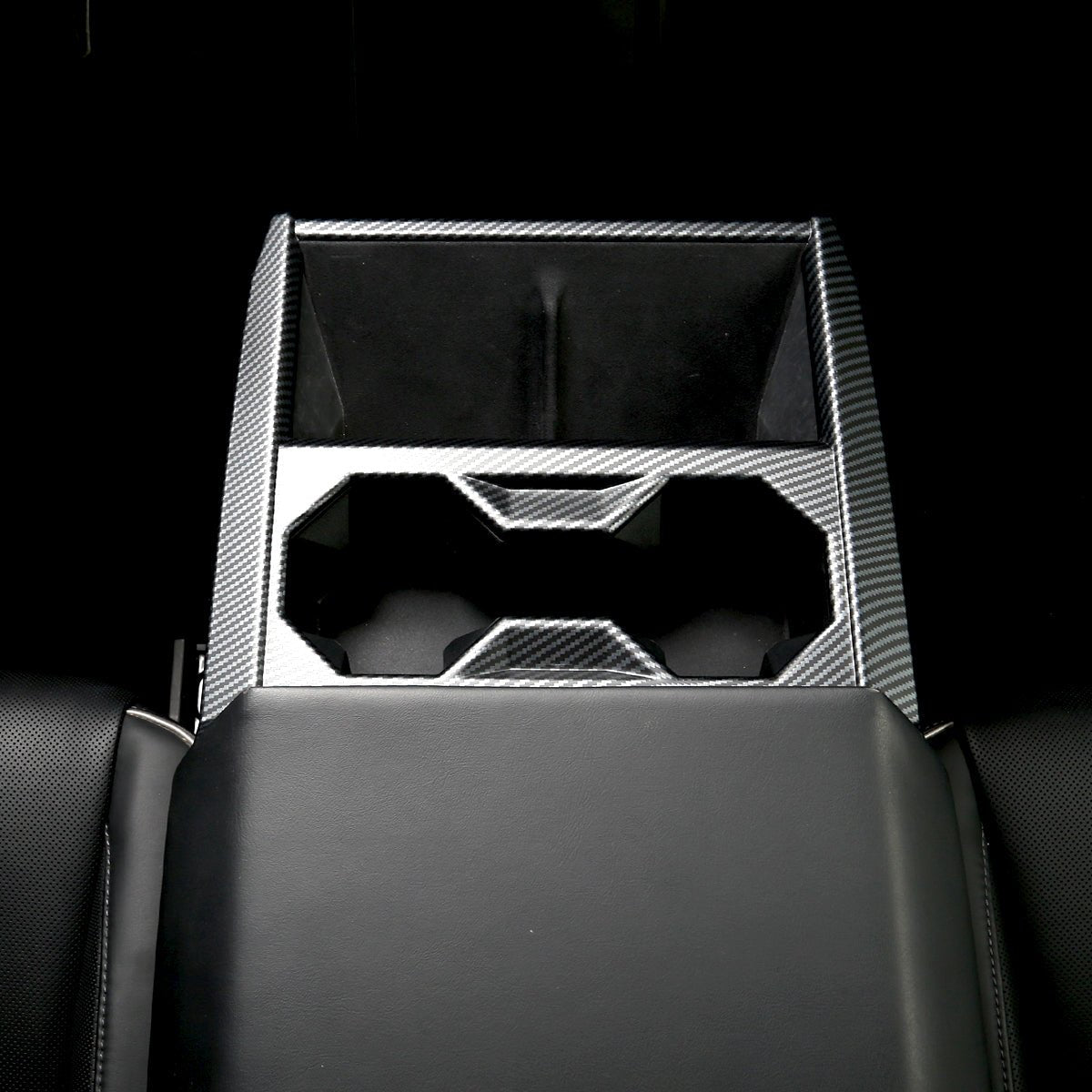 Center Console Cup Holder Panel Trim Cover (Carbon Fiber Pattern ABS) for Cybertruck - T-Launch
