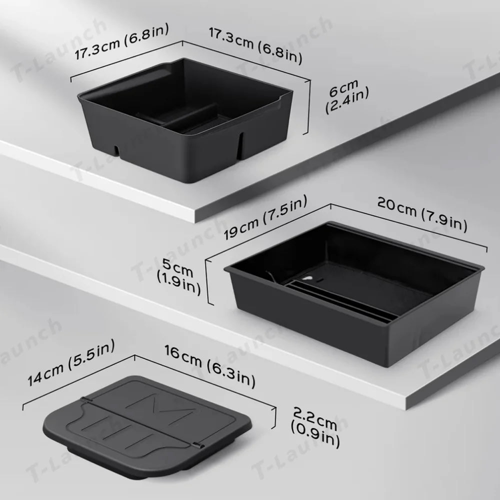Center Console Organizer and Armrest Box for Tesla 2024+ Model 3 Highland - T-Launch