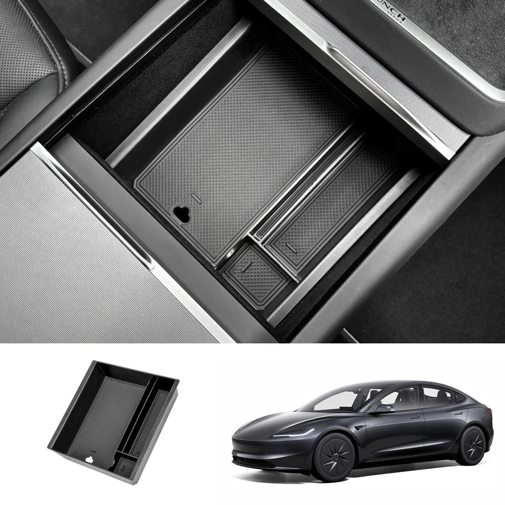 Center Console Organizer and Armrest Box for Tesla Model 3 Highland Standard 2025+ - T-Launch