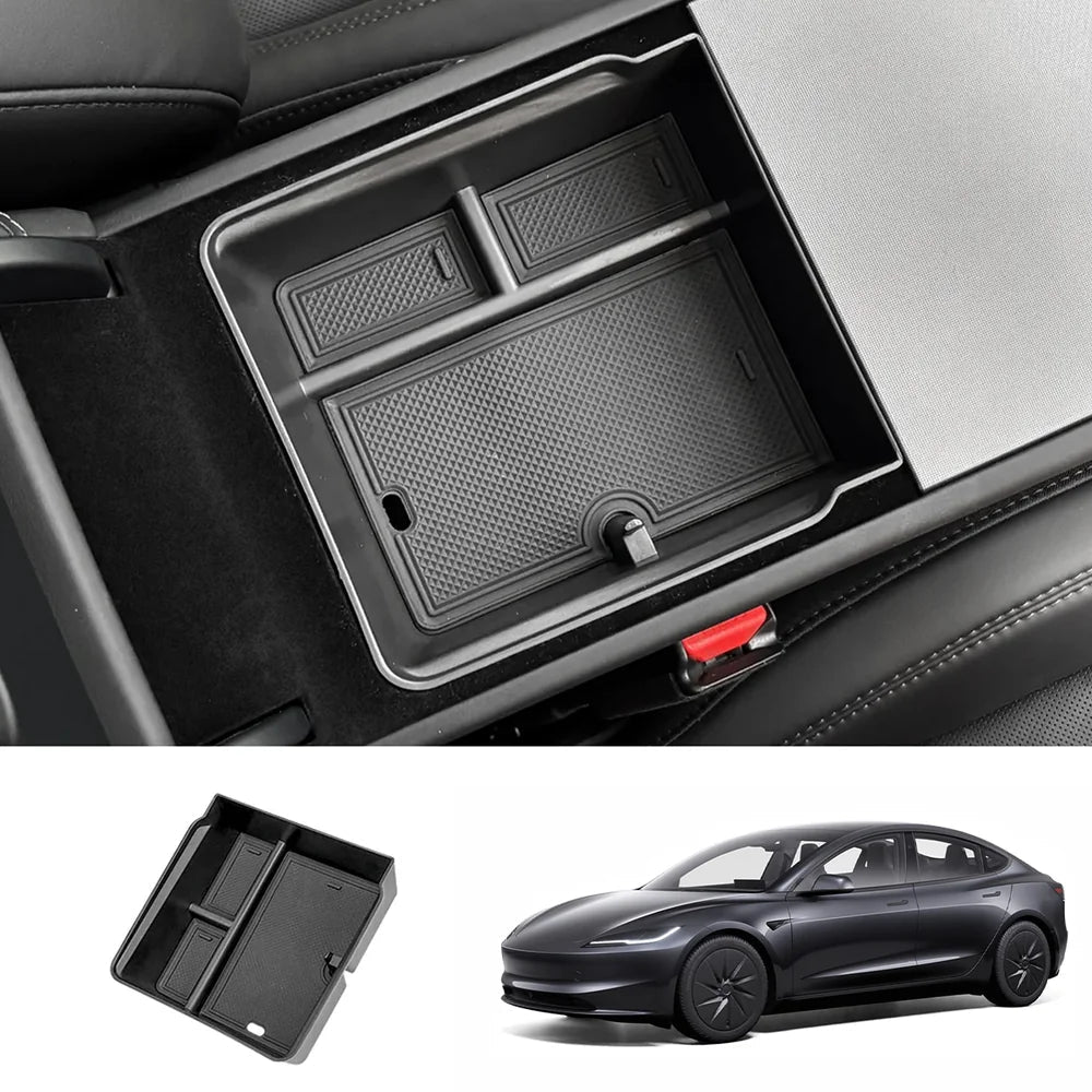 Center Console Organizer and Armrest Box for Tesla Model 3 Highland Standard 2025+ - T-Launch