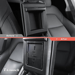 Center Console Organizer Armrest Hidden Storage Box For Tesla Model 3 / Y (2017-2023) - T-Launch